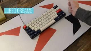 Lubed VS Unlubed Comparison Novelkeys Creams typing sound.