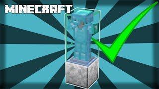 MINECRAFT  How to Make a Glass Armor Stand Display Case 1.15.2