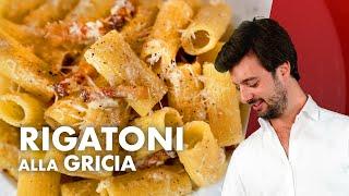 Rigatoni alla gricia uno dei 4 mostri sacri della cucina italiana. *REGIONALE*