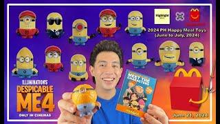 2024 Despicable Me 4 McDonalds Happy Meal Toys Minions Happy Meal Toys