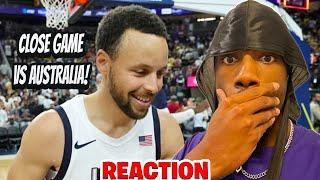 A LIL TOO CLOSE FOR ME dMillionaire REACTION to AUSTRALIA vs USA USAB SHOWCASE FULL GAME HIGHLIGHTS