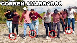 Corriendo Amarrados los zapatos entre Parejas