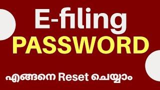 Income Tax e-filing  Reset Password 2020-21 Malayalam Aadhaar OTP Create Password Employees