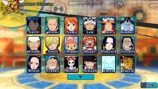 One Piece Unlimited World Red All Characters PS3