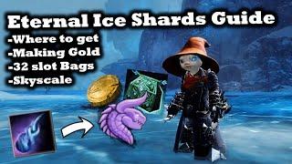 Eternal Ice Shards Guide for Guild Wars 2 - Where to get Make Gold 32 slot bags Skyscale