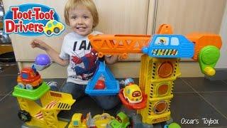 Playing with the Vtech Toot-Toot Drivers Construction Site - Oscars Toybox