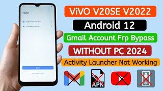 Vivo V20SE Gmail Account Frp bypass 2024 with Easy trick.