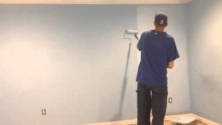 How to paint roll a wall with NO LINES FAST AND EASY