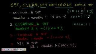 Programming Interview Set Clear Toggle and Get Value of a Single Bit in C Bit Manipulation