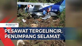 Pesawat Trigana Air Bawa Rombongan Istri PJ Gubernur Papua Tergelincir di Bandara