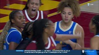 HEATED Moment During #2 UCLA Bruins vs #9 USC Trojans Players Separated DOUBLE-Intentional Fouls
