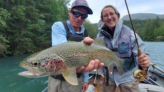 Fly Fishing Date Night Trout Fishing the Kenai River in Alaska with my Wife