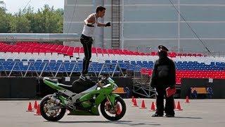 Motorcycle License Test in Russia