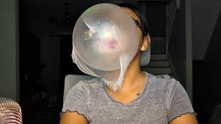 ASMR Typing On Keyboard And Chewing  Blowing Big Bubbles