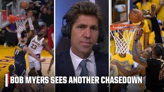 LEBRON JAMES CHASE DOWN  Cover your eyes Bob Myers - Dave Pasch to the former Warriors GM