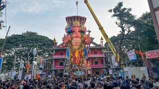 Khairatabad Ganesh Shoba Yatra 2024  Khairatabad Ganesh lifting With Crane Competed ￼ Hyderabad