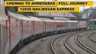 Chennai To Ahmedabad  Full Journey  12656 MAS - ADI Navjeevan Superfast Express  Indian Railways