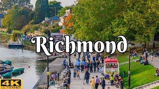 Richmond Expensive Area in London  Walking Tour in 4K