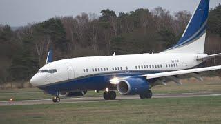 ROYAL JET BOEING 737-700. A6-RJF. FARNBOROUGH ARRIVAL. 17 February 2024. #viptravel