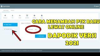 cara tambah akun ptk di aplikasi dapodik 2021 online