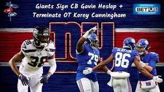 New York Giants Sign CB Gavin Heslop  Terminate OT Korey Cunningham  Training Camp News