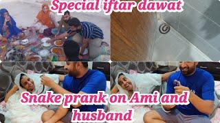 Snake prank on Ami and husband  Special iftar dawat  Alishba Amir daily vlog