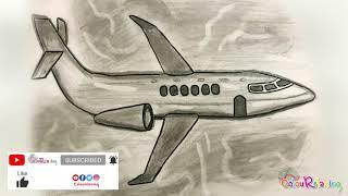 كيف ترسم طائرة صوت الطائرة يساعدك على النوم  How to draw a plane  The sound of the plane to sleep