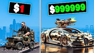 $1 to $1000000 ARMY Car in GTA 5