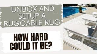 Ruggable Rug  How to Setup an Outdoor 9 x 12 Size with One Person  DIY