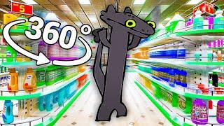 Toothless Dragon Dancing - Supermarket in 360° Video  VR  4K   Toothless Dancing Meme 