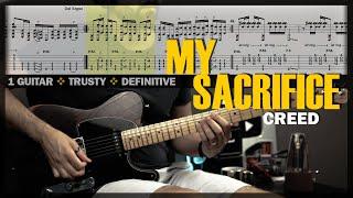 My Sacrifice  Guitar Cover Tab  Riff Lesson  Alternative Tuning  Backing Track w Vocals  CREED