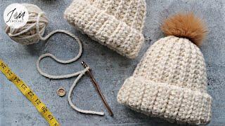 HOW TO CROCHET this Easy and Beautiful Hat  EasyFast crochet hatbeanie for beginnersRibbed hat