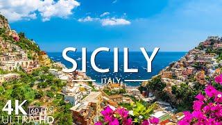 FLYING OVER SICILY 4K UHD - Relaxing Music Along With Beautiful Nature Videos - 4K Video Ultra HD