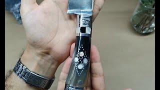 Blackout deer bone knife. Uzbek pchak pchok