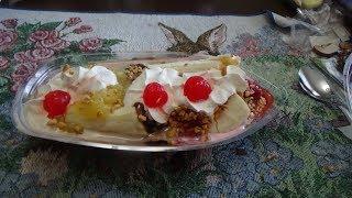 ASMR Eating Banana Split  No Talking