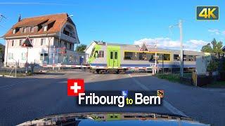 Driving from Fribourg to Bern Switzerland