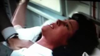 Sigourney Weaver gets a chestburster in the 1986 film Aliens