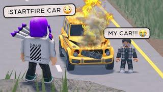 I SET FIRE TO HIS CAR WITHOUT HIM KNOWING Roblox