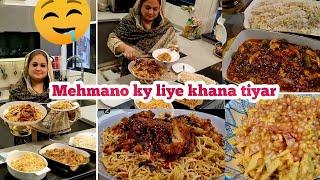 Aj ki Recipe mn ho gai Ghalti \\ Mehmano ky liye kia khany py Ehtamam. Egg Fried Rice With Chiken Ve