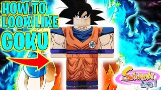 ⭐HOW TO LOOK LIKE GOKU IN SHINDO SHINOBI LIFE 2  SHINDO OUTFITS CODES EYE CODES⭐