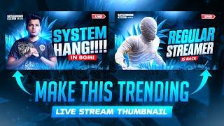 Make This Trending  Live Stream Thumbnail for Gaming Channel  BGMI  PUBG  Live Stream Thumbnail