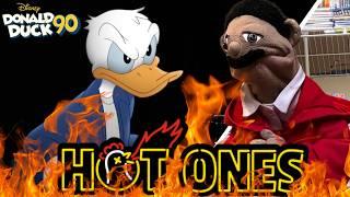 Hot Ones Interview Donald Duck Tries To Keep His Cool Reaction Puppet Reaction