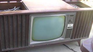 1967 RCA Color Television Analysis Tuner and Amp Repair High Hour TV Set