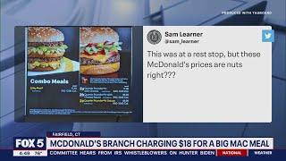 McDonalds branch charging $18 for a Big Mac meal