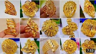 सोने की तरह तरह के अंगूठी डिजाइन  Latest Gold Finger Rings आइडिया