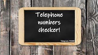 Telegram Prime - Telephone Numbers Checker