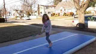 AIR TRACK TUMBLE TRACK - WILL ALLIE GET HER TUMBLING PASS FOR THE 1ST TIME? ROBHBT