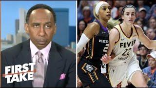 FIRST TAKE  Dojonai is racist - Stephen A. on Dijonai Carrington critical of Clark on social media