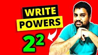 How To WRITE POWERS In Google Docs -  Exponent or Superscript