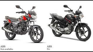 Bajaj Discover 125 vs Yamaha YBR 125 Test specification comparison